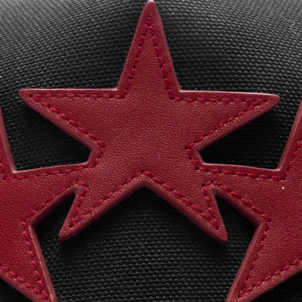 3 Star Trucker Hat - Black/Red