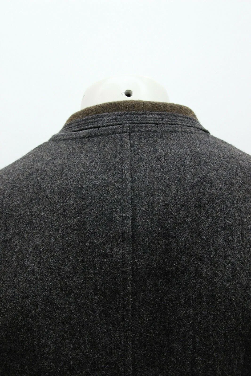 3/4 Length Grey Wool Coat Jacket