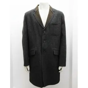 3/4 Length Grey Wool Coat Jacket