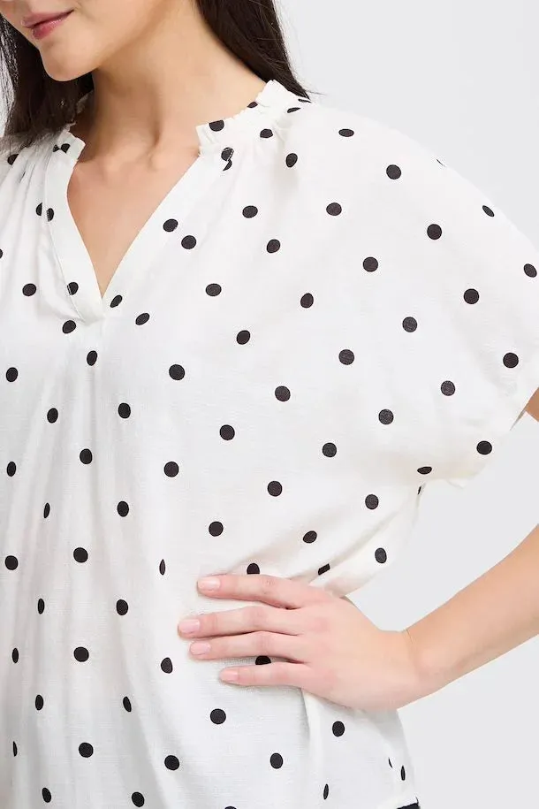 3491- Polka Dot Blouse - Fransa