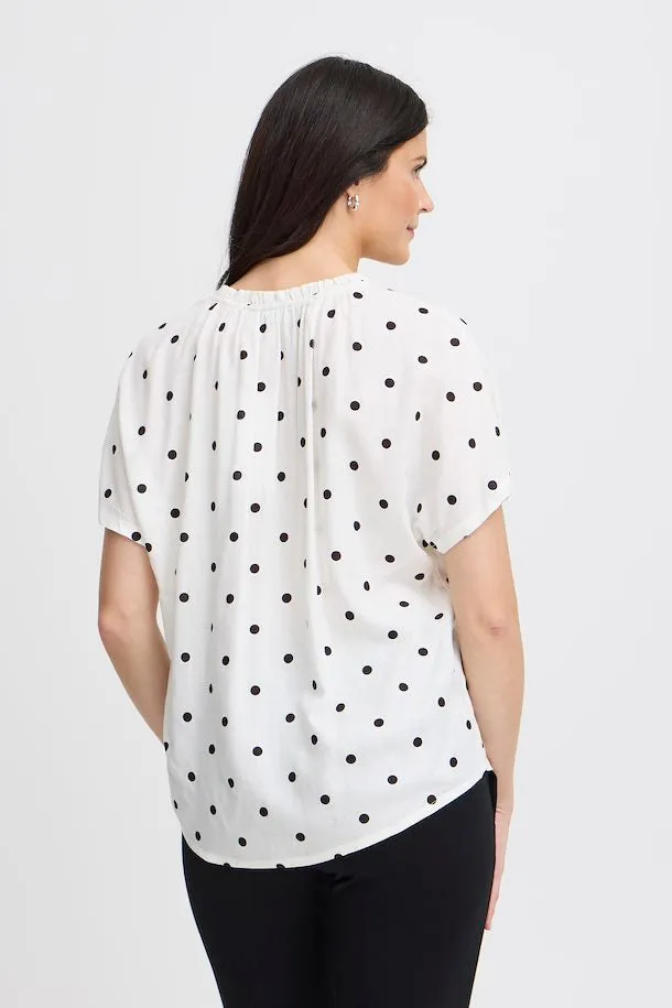 3491- Polka Dot Blouse - Fransa