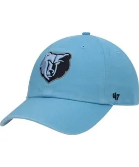 '47 Men's NBA Light Memphis Grizzlies Team Clean Up Adjustable Hat