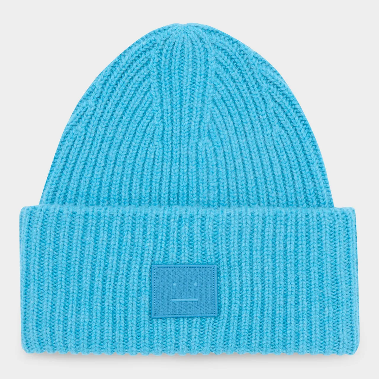 ACNE STUDIOS The Sustainable Edit Face Logo Beanie Hat - Turquoise