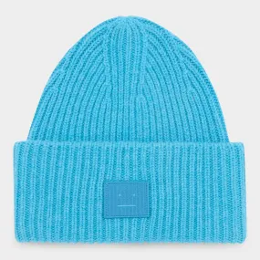 ACNE STUDIOS The Sustainable Edit Face Logo Beanie Hat - Turquoise