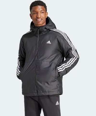 adidas Men's adidas Essentials 3-Stripes Insulated Hooded Jacket