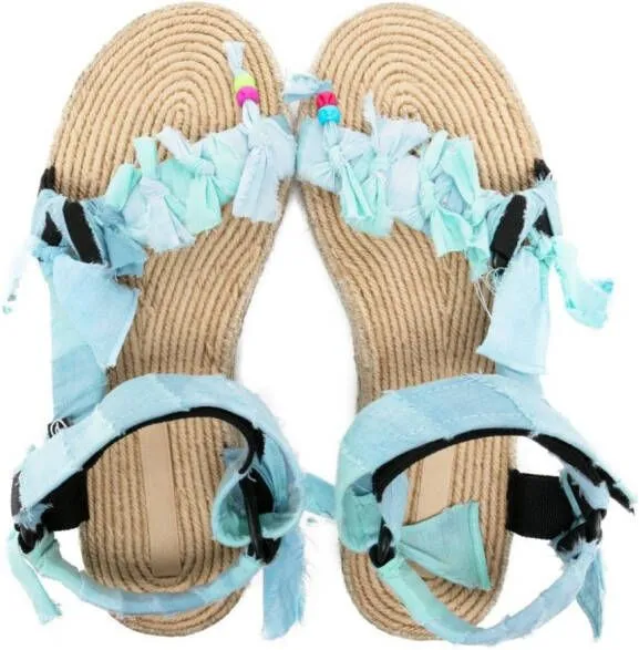 Arizona Love Trekky raffia flatform sandals Blue