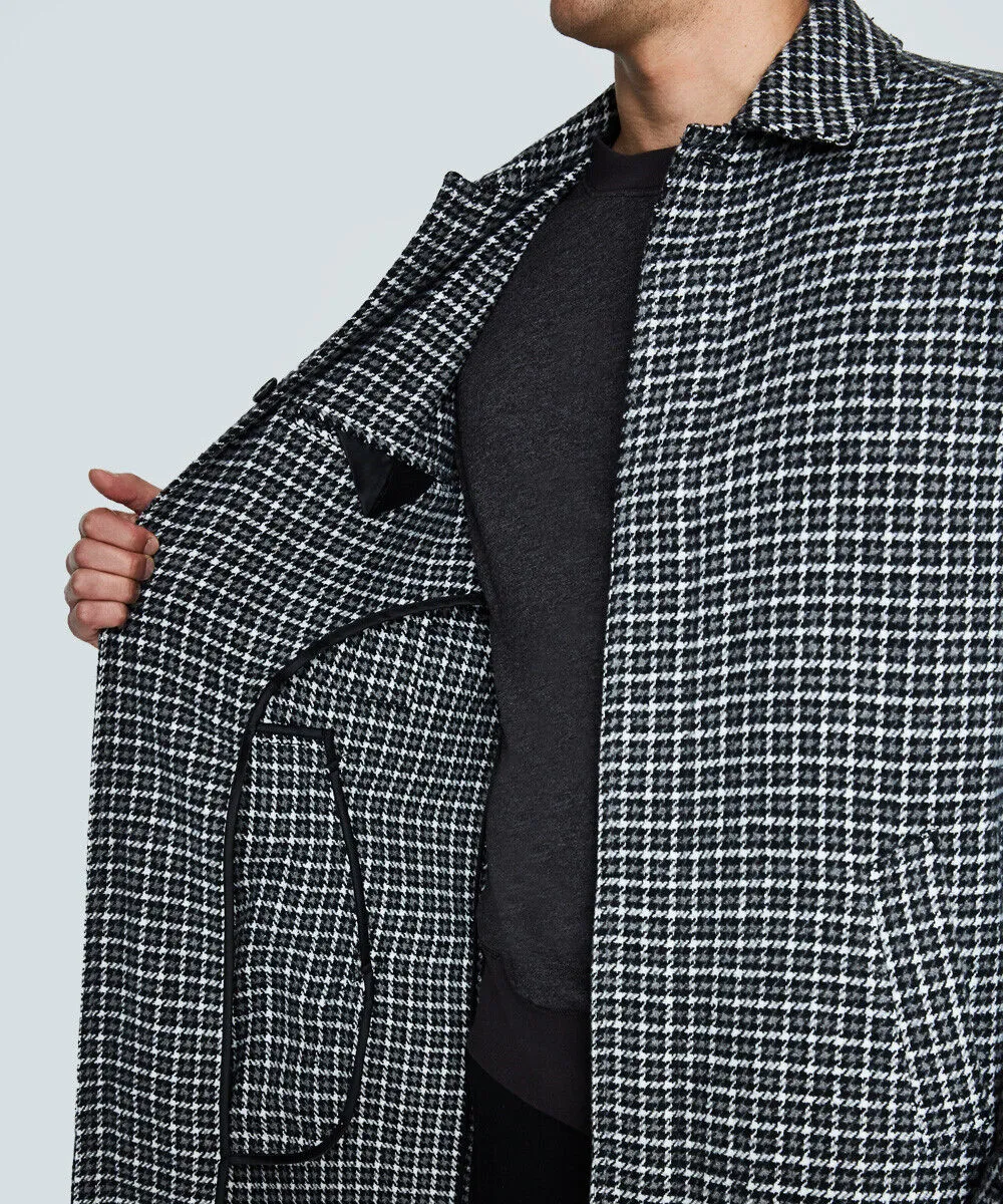 Arvust Cromer Car Coat Tartan Grey