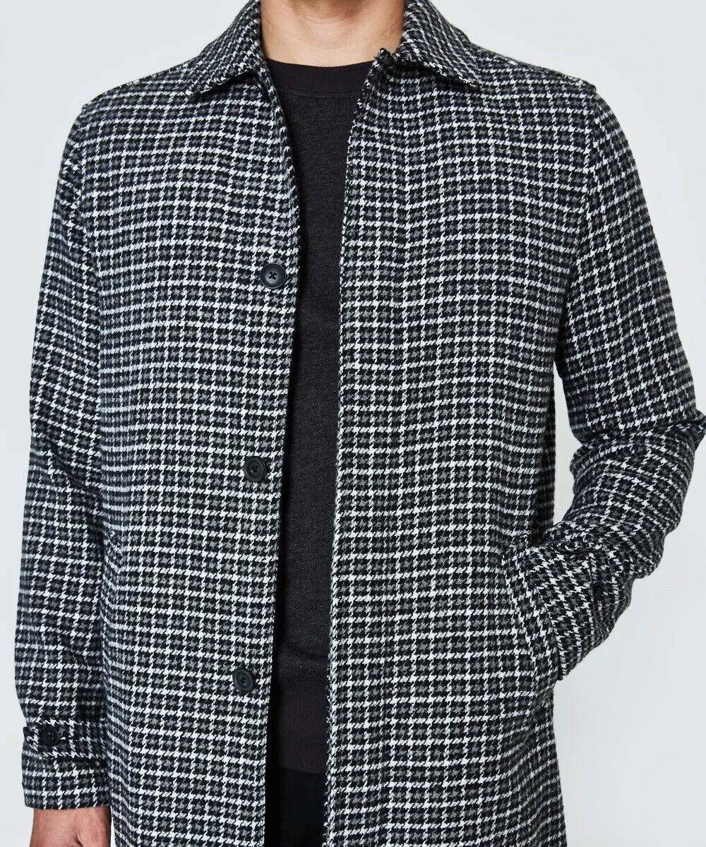 Arvust Cromer Car Coat Tartan Grey