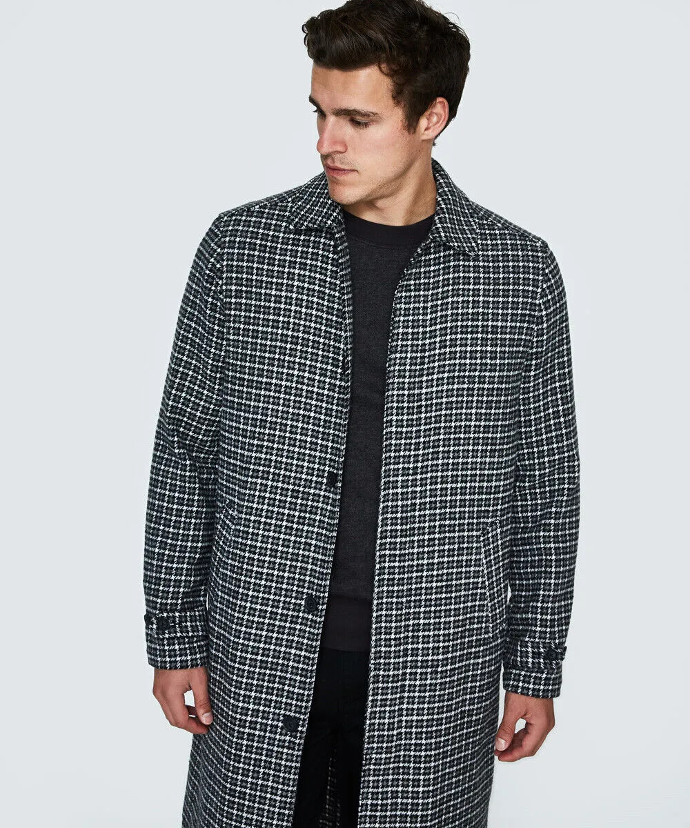 Arvust Cromer Car Coat Tartan Grey