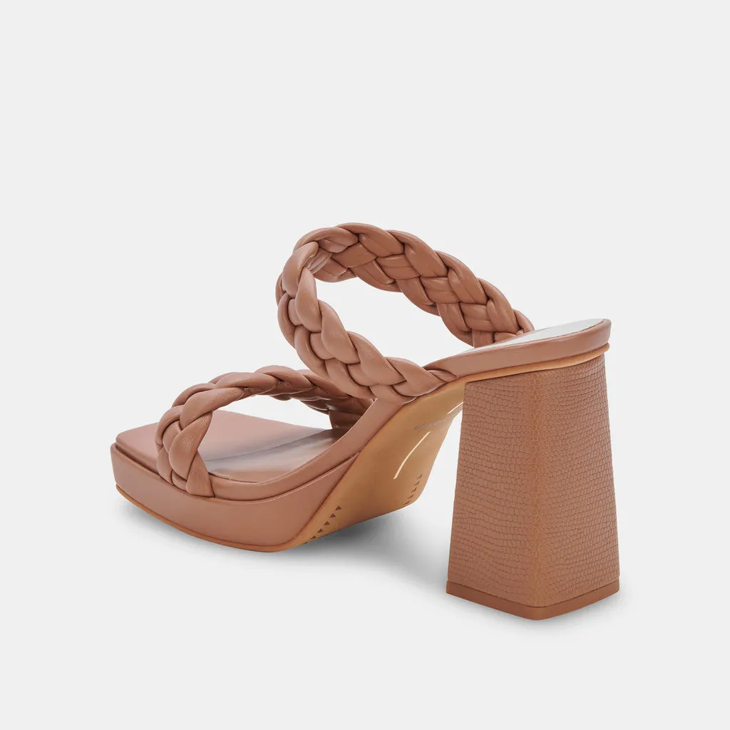 ASHBY Wide Platform Heels Caramel Stella | Caramel Heeled Sandals– Dolce Vita 6896309174338