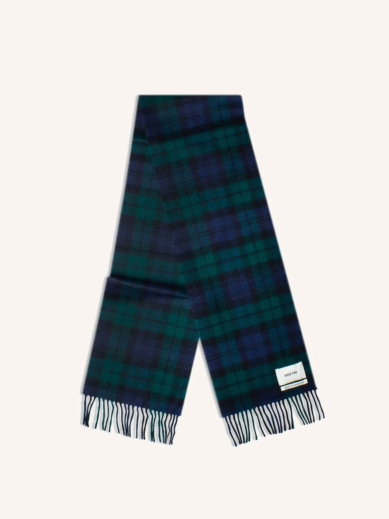 Black Watch Scarf in Tartan Check Lambswool