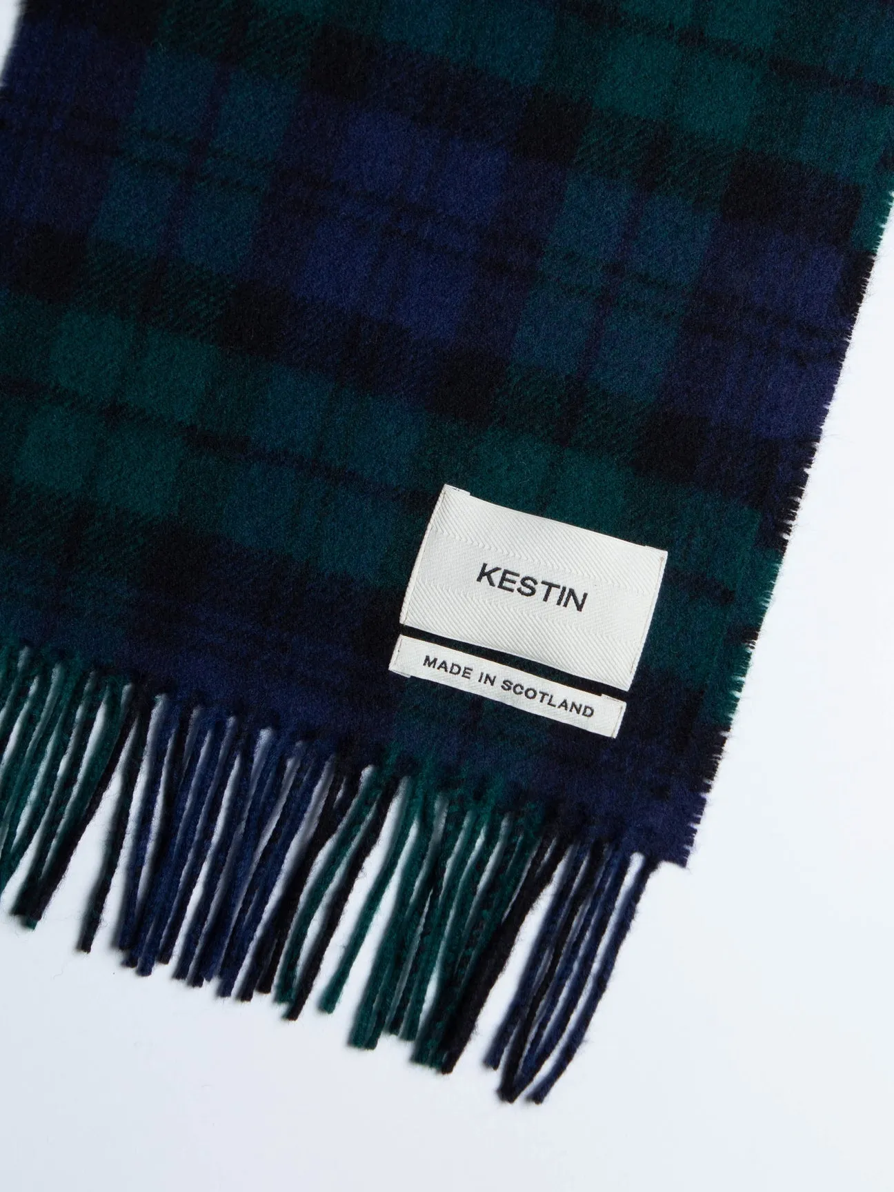 Black Watch Scarf in Tartan Check Lambswool