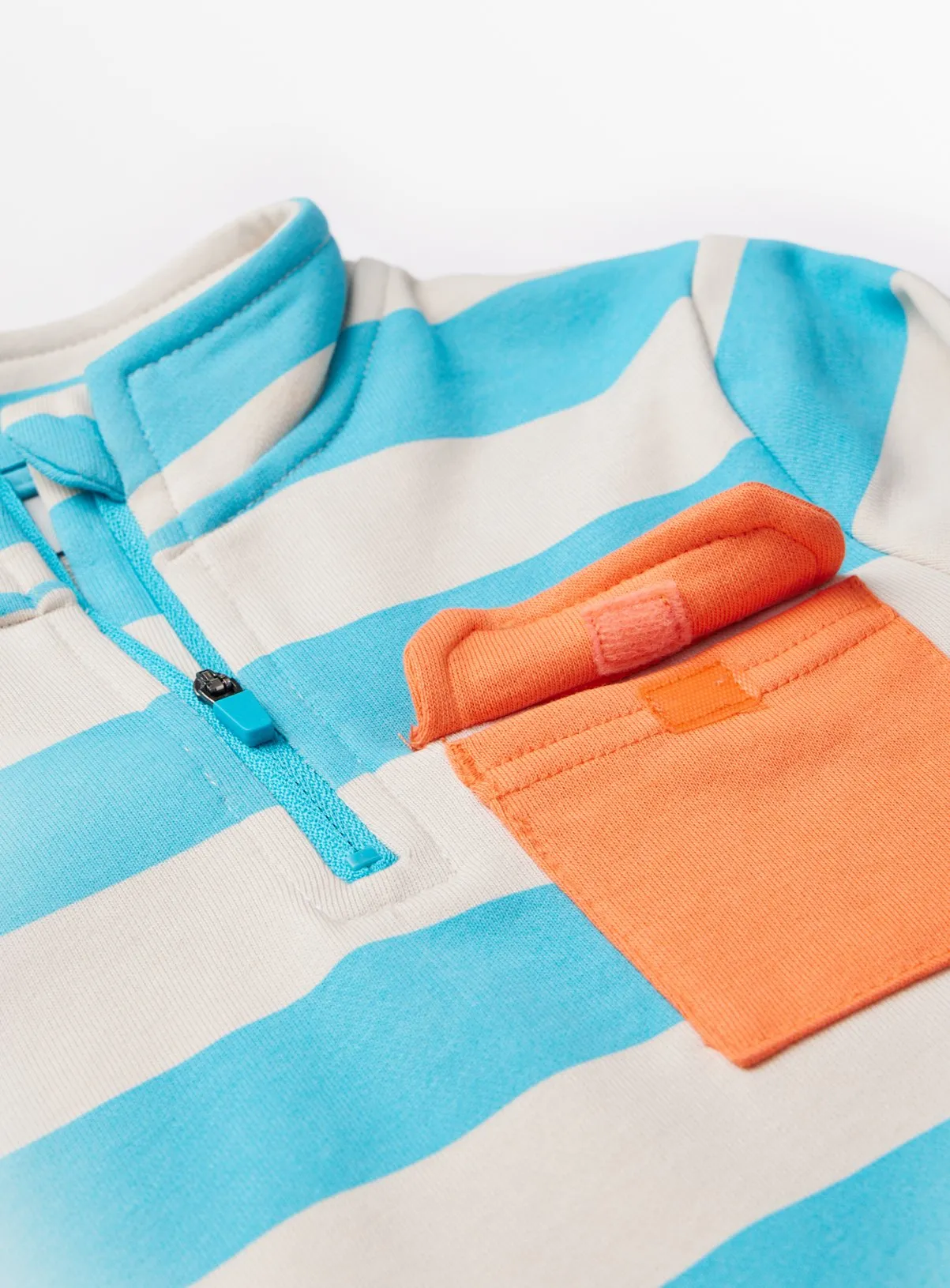 Buy Blue Stripe Quarter Zip Sweatshirt 1-2 years | Jumpers and hoodies | Tu