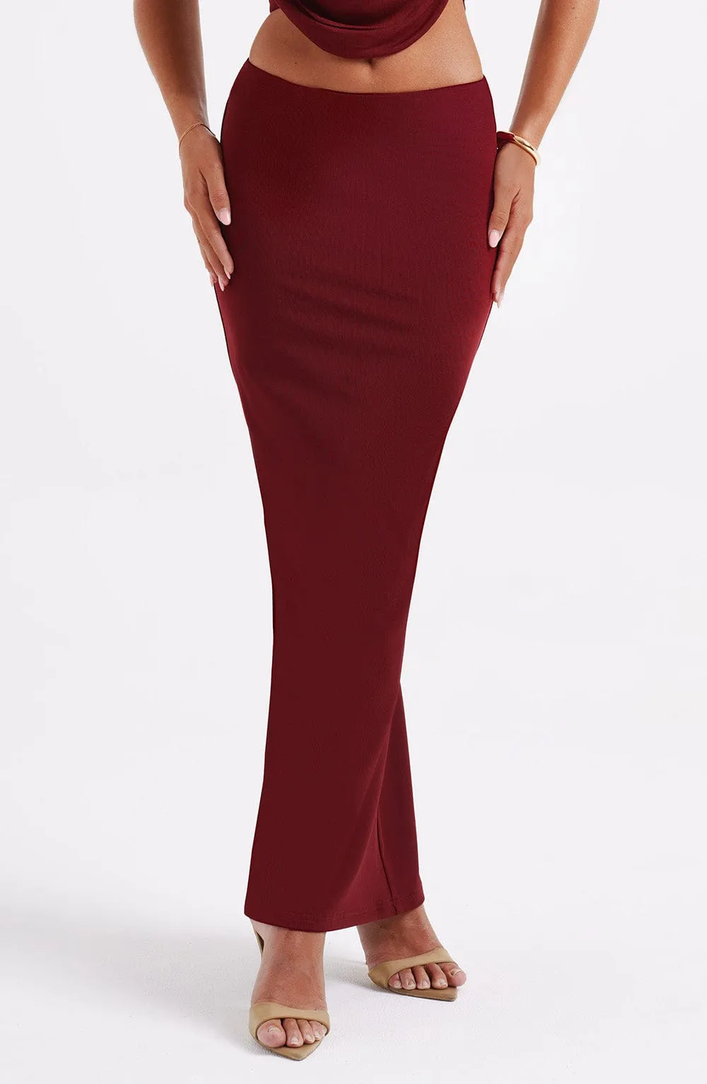 Chrishelle Maxi Skirt - Burgundy