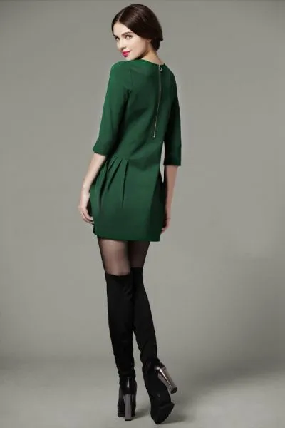 Close fit dress for women classic fashion - Red Green Black