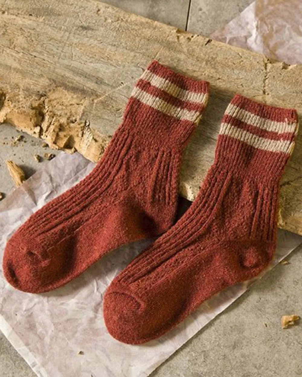 Cozy Hiker Socks in Rust