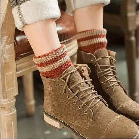 Cozy Hiker Socks in Rust