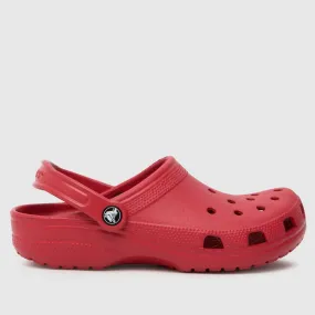 Crocs classic clog sandals in red