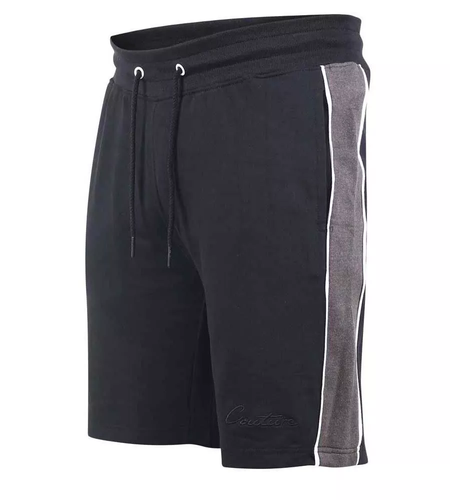 D555 Mens Couture Shorts With Elasticated Waistband Cut and Sew Panels (ANDOVER)