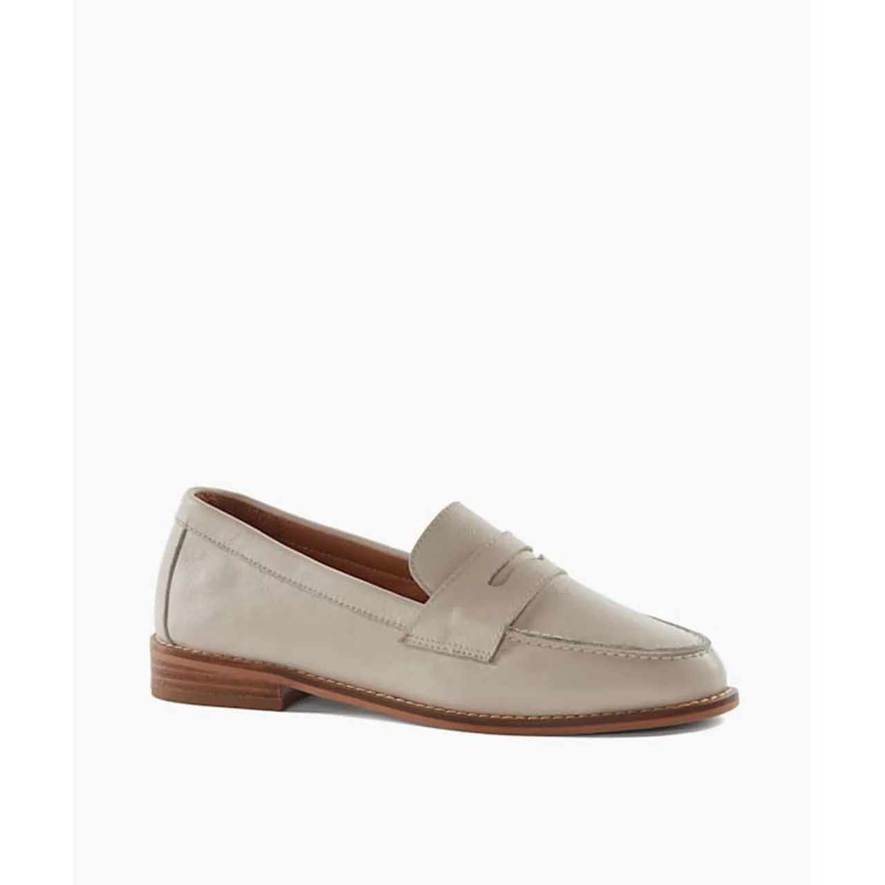 DUNE LONDON Ginelli Leather Penny Loafers - White