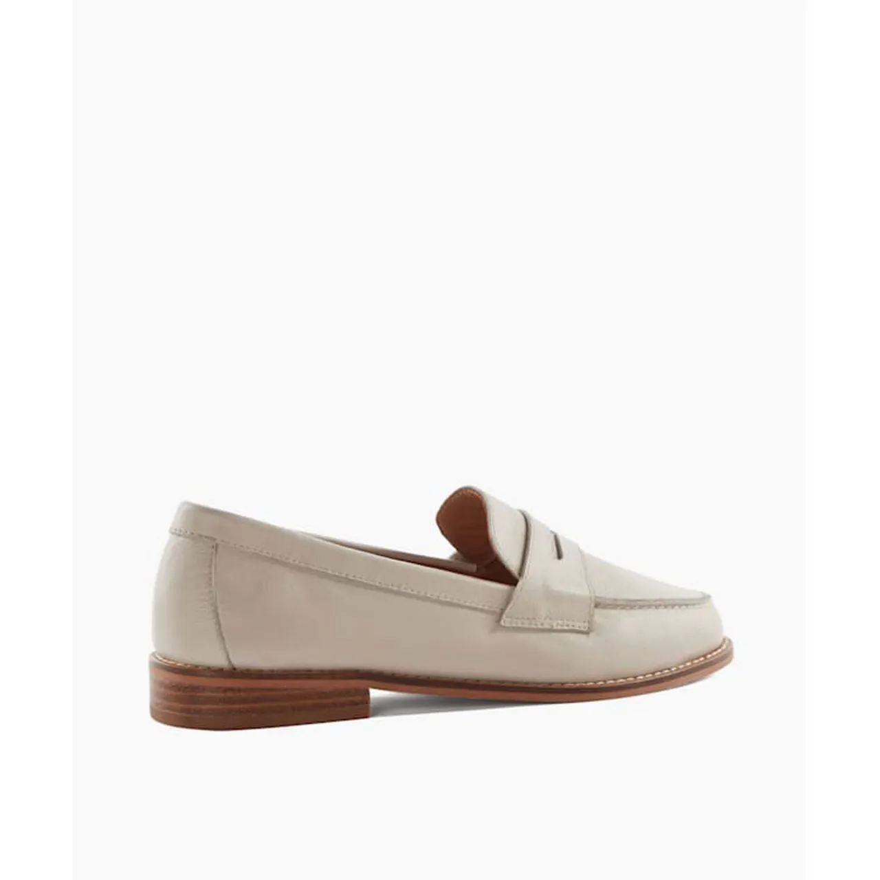 DUNE LONDON Ginelli Leather Penny Loafers - White