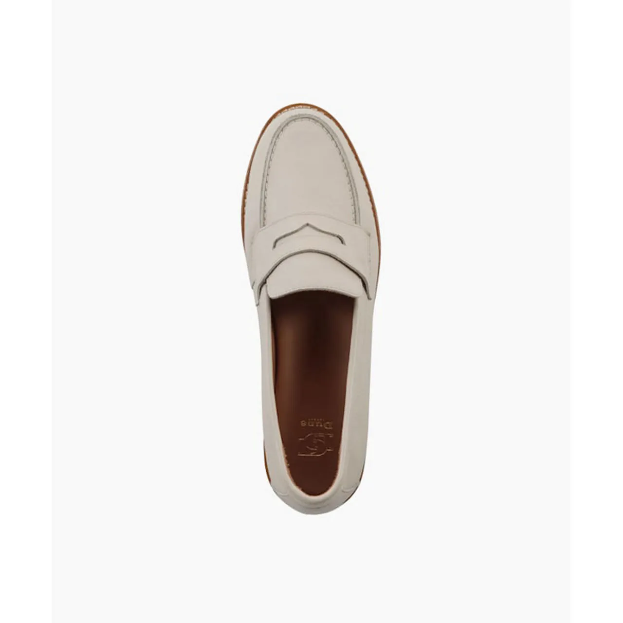 DUNE LONDON Ginelli Leather Penny Loafers - White