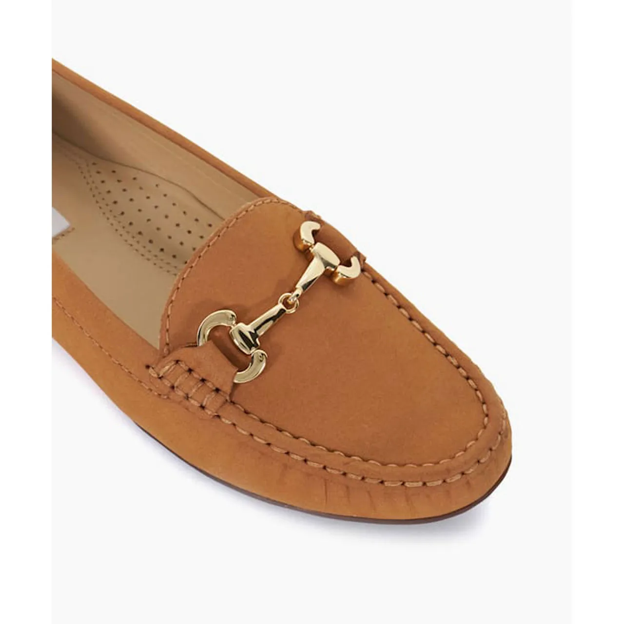 DUNE LONDON Glenniee Suede Snaffle Trim Loafers - Brown