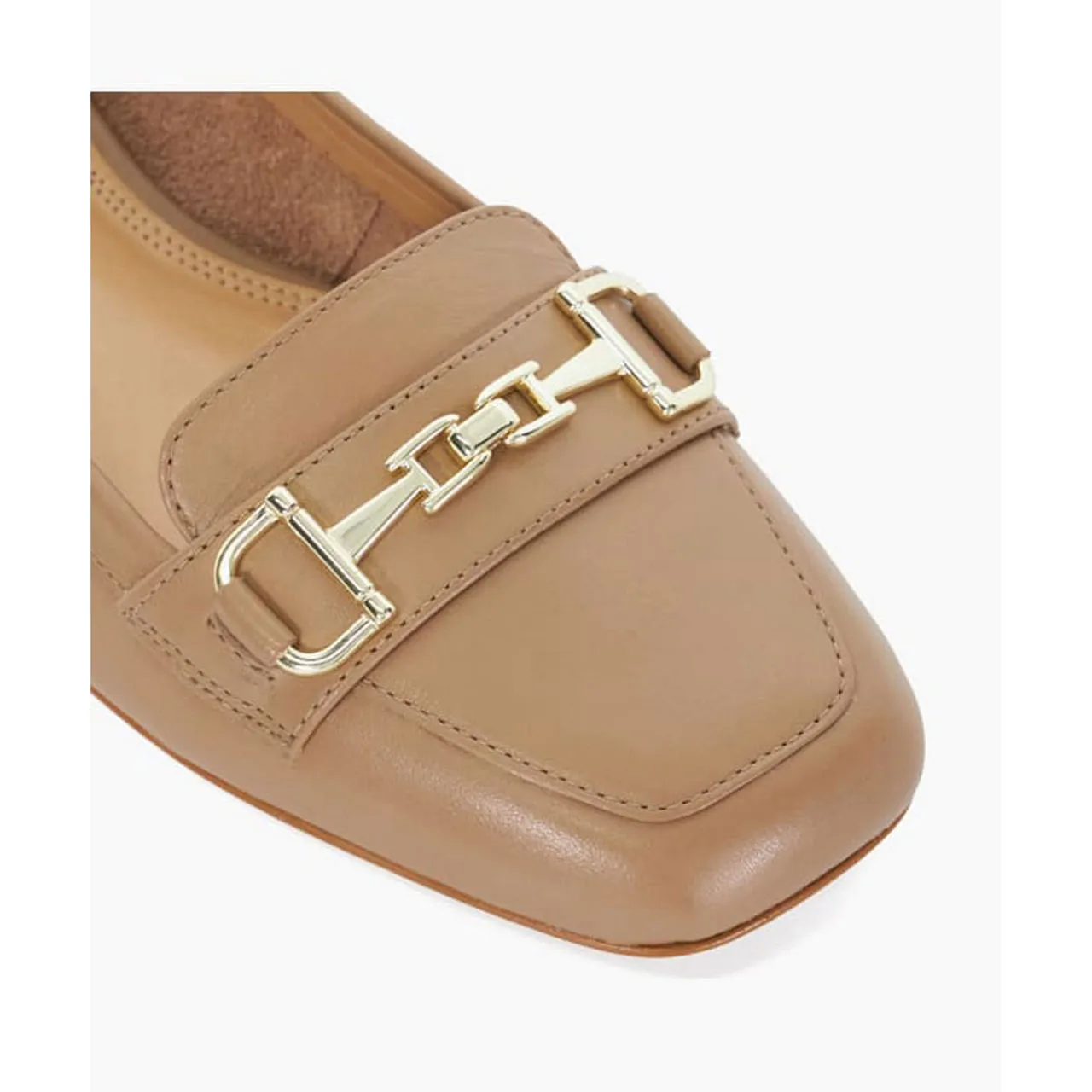 DUNE LONDON Graice Snaffle Trim Loafers - Beige