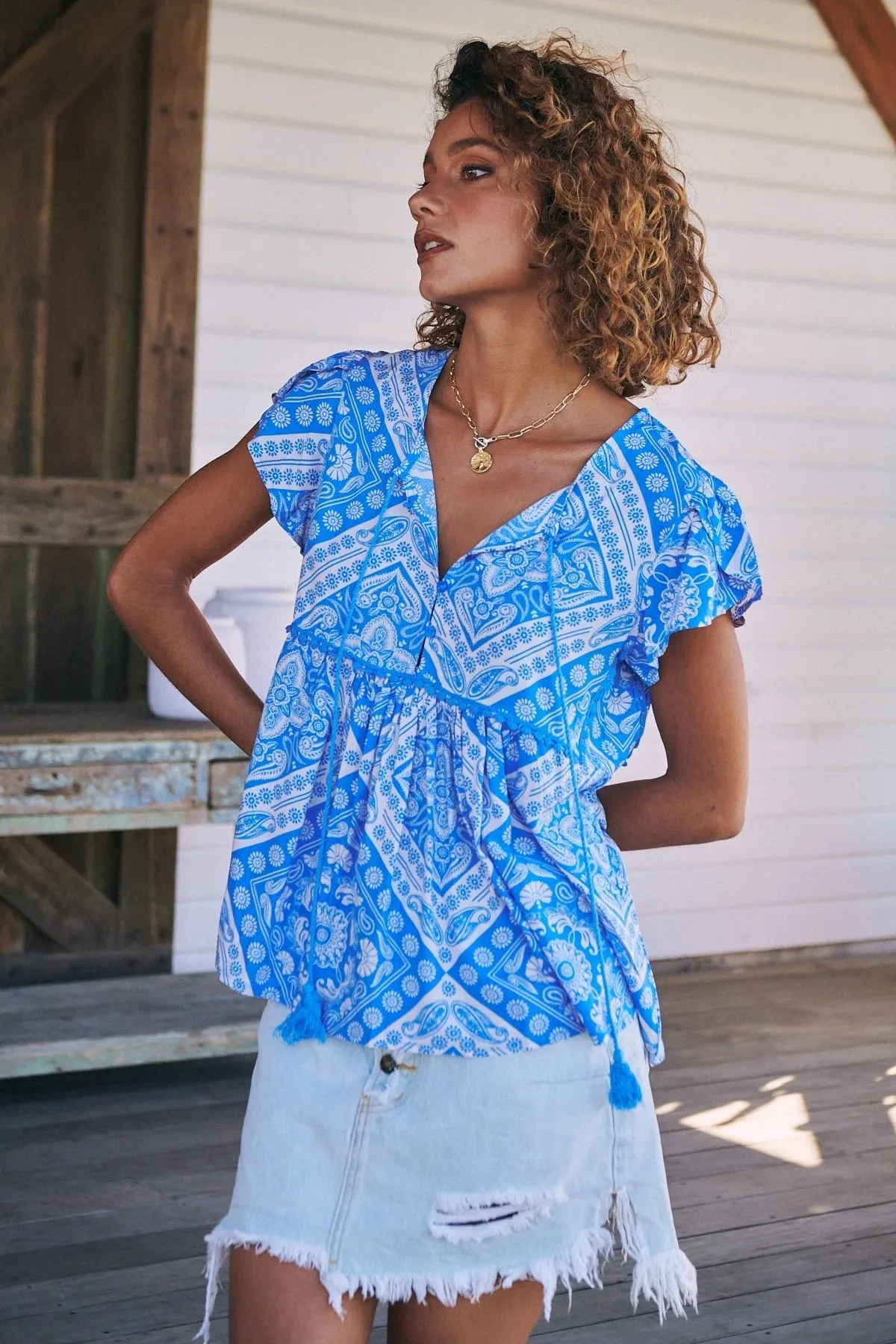 Ella Top Blouse - Oceana Collection