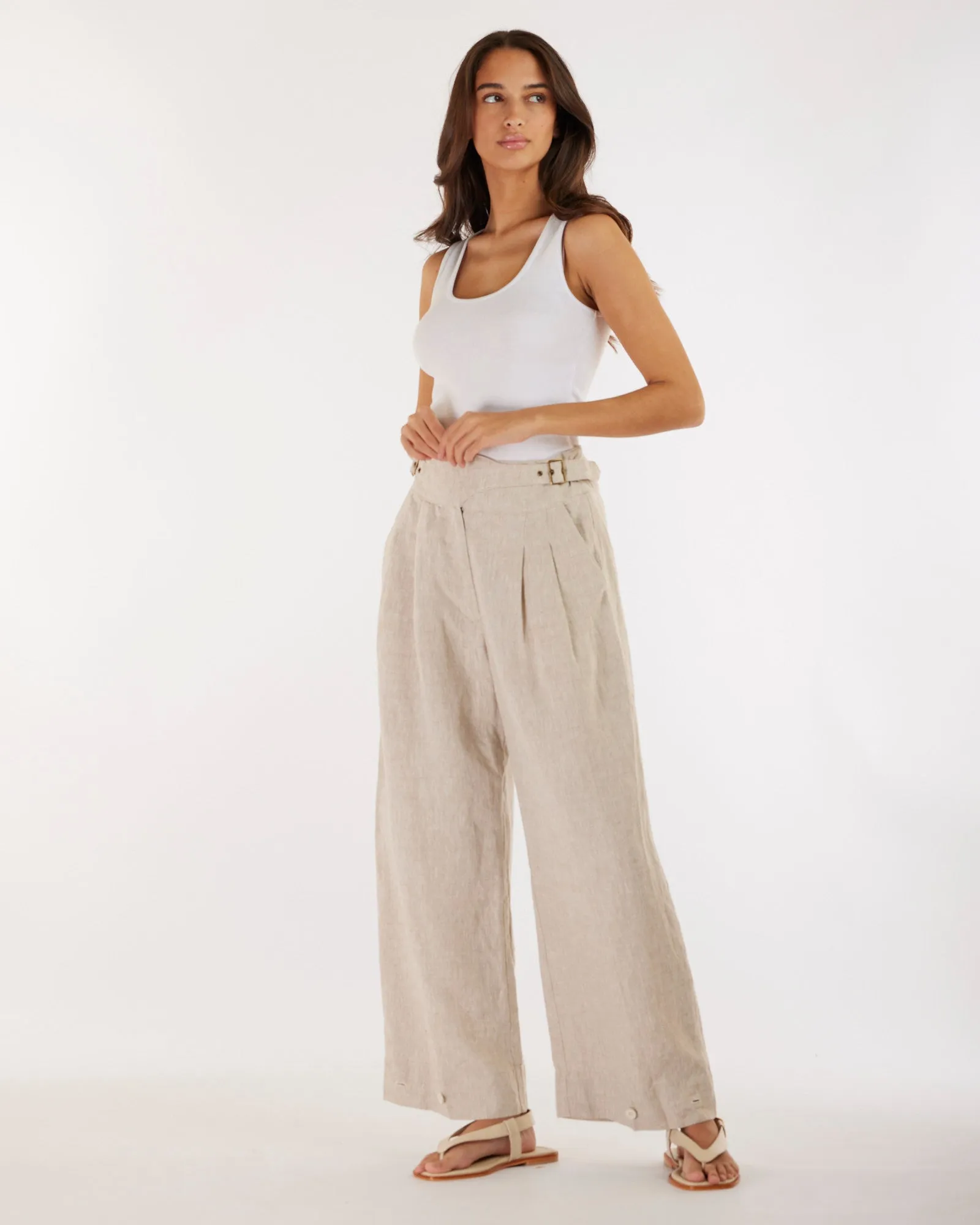 Eugene Linen Pant - Natural