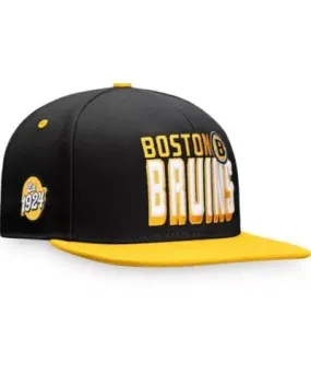 Fanatics Men's NHL Fanatics Black/Gold Retro Two-Tone Snapback Hat