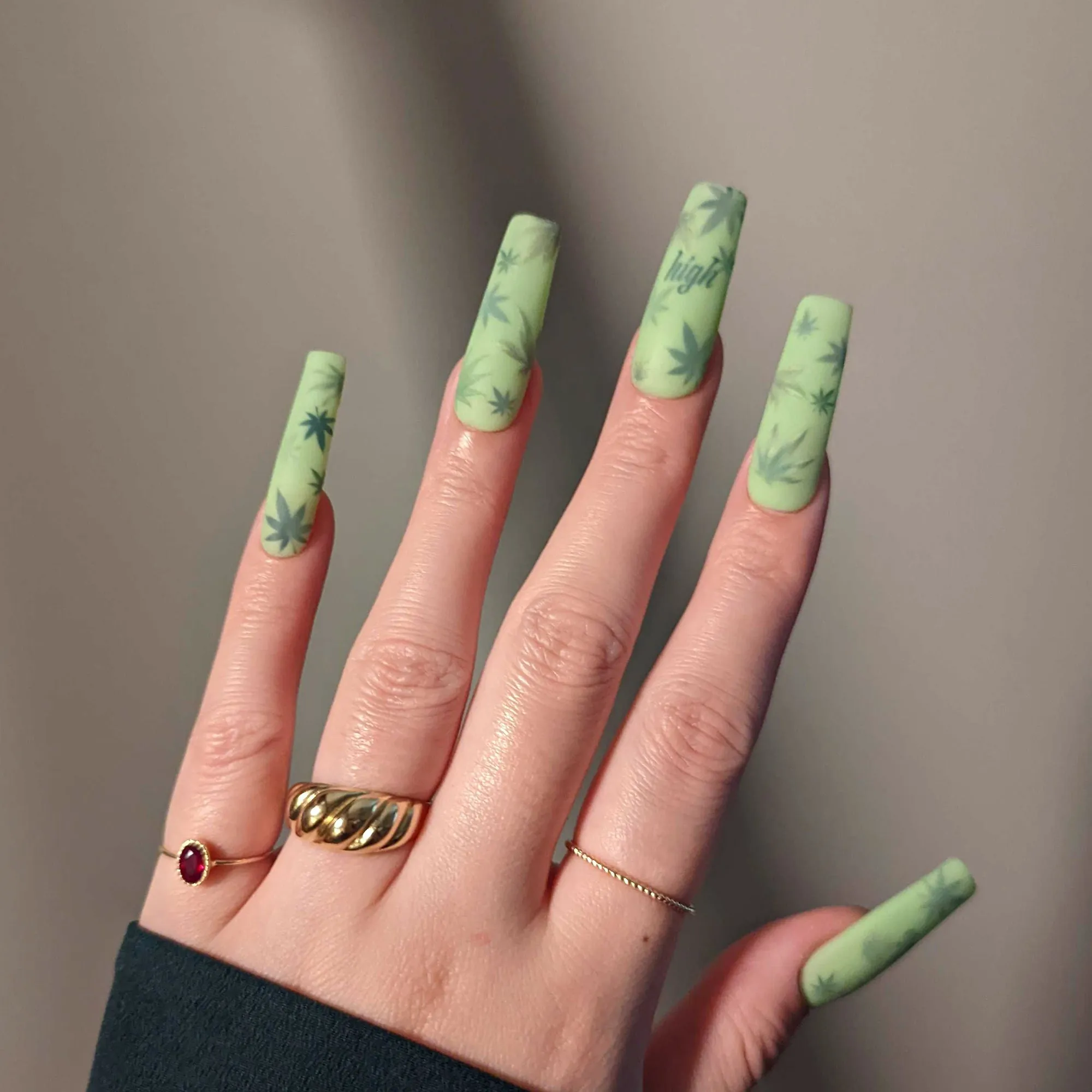 Floral Nail Art Sticker / Good Vibes