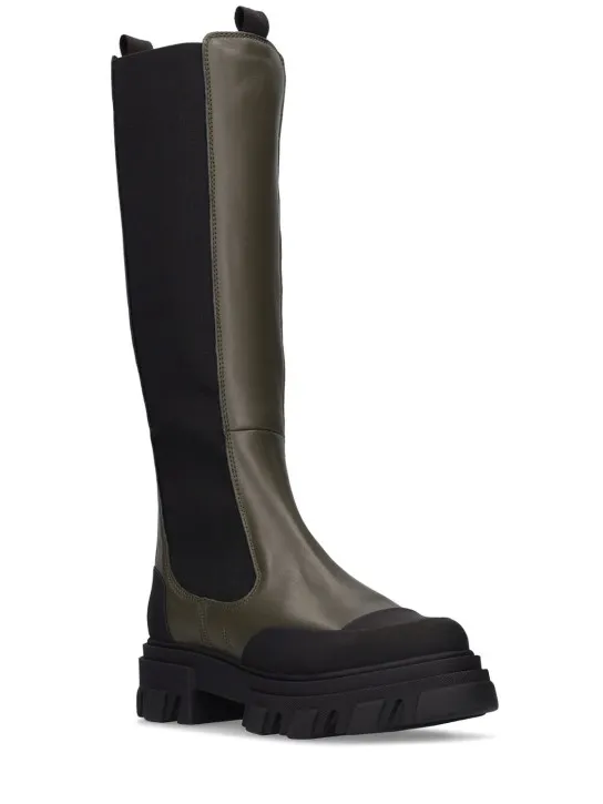 GANNI   50mm Leather tall boots 