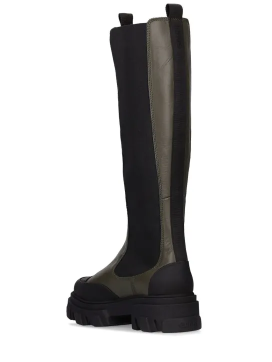 GANNI   50mm Leather tall boots 