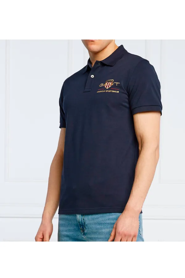 GANT Gold Shield Piqué Polo Regular Navy