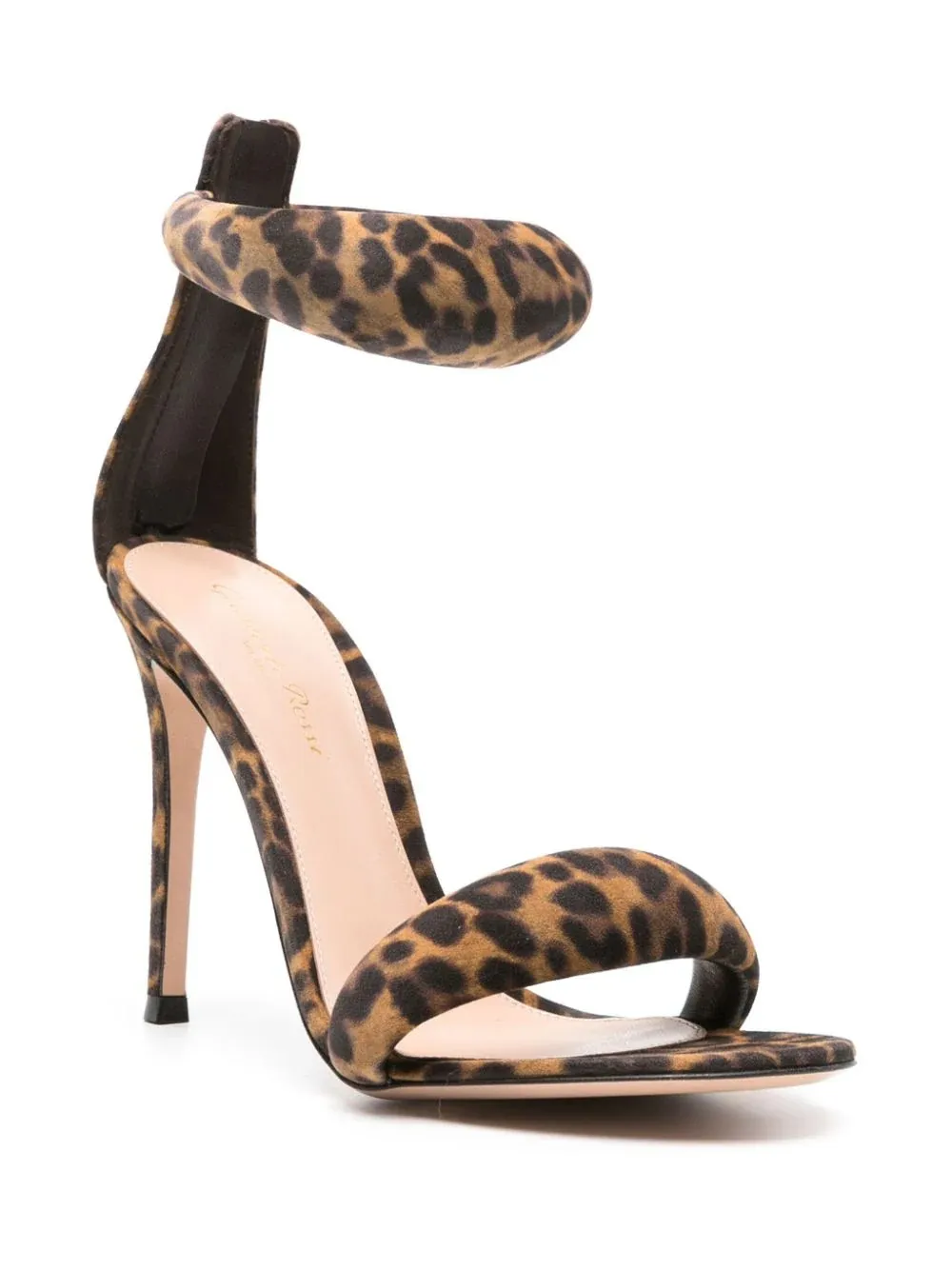 GIANVITO ROSSI Leopard Suede Bijoux Sandals