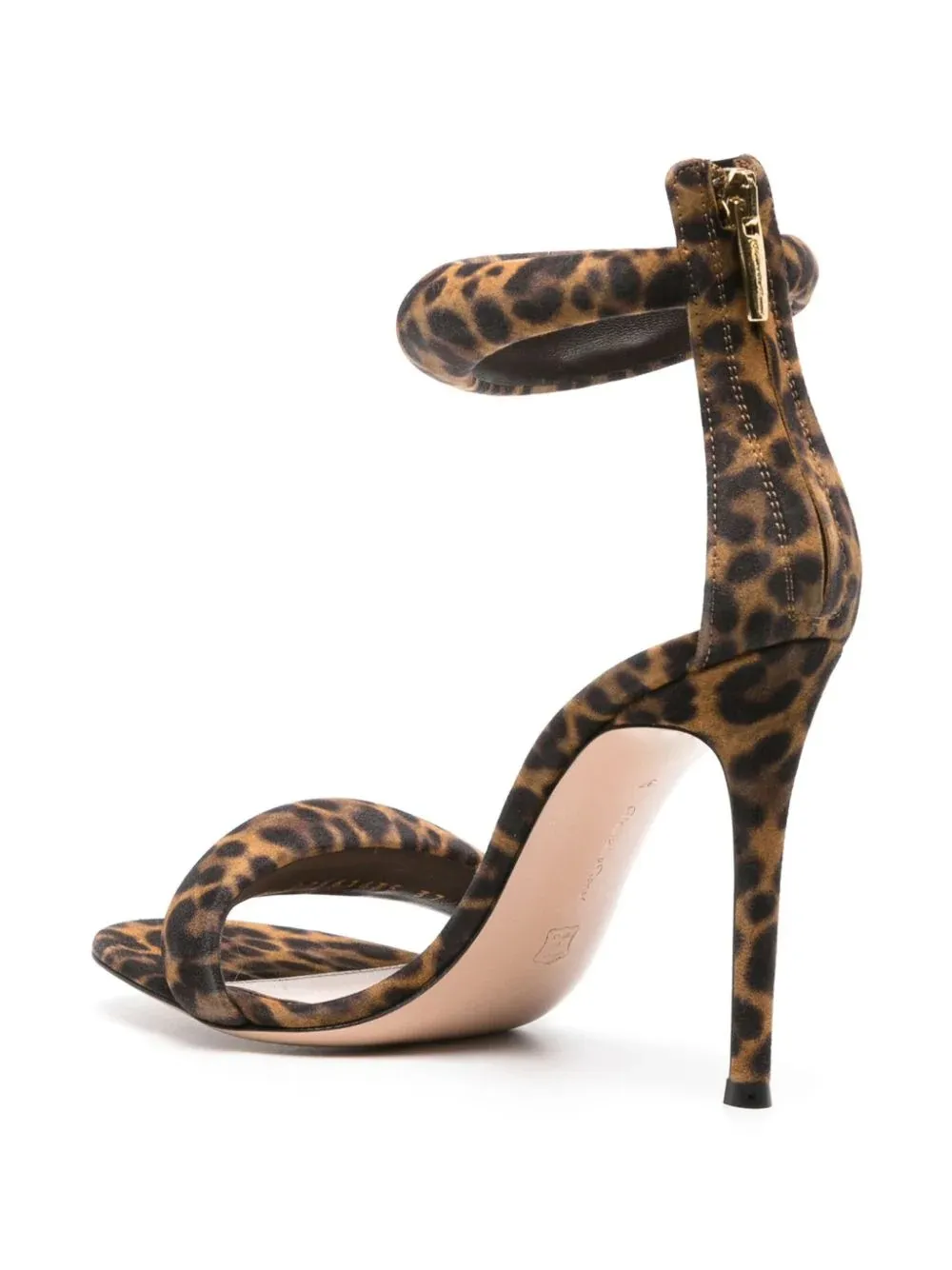 GIANVITO ROSSI Leopard Suede Bijoux Sandals