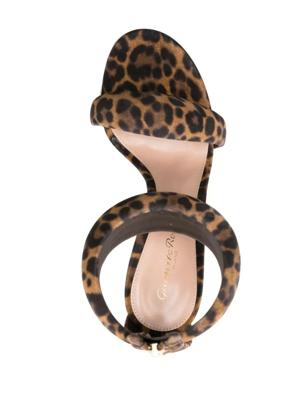 GIANVITO ROSSI Leopard Suede Bijoux Sandals