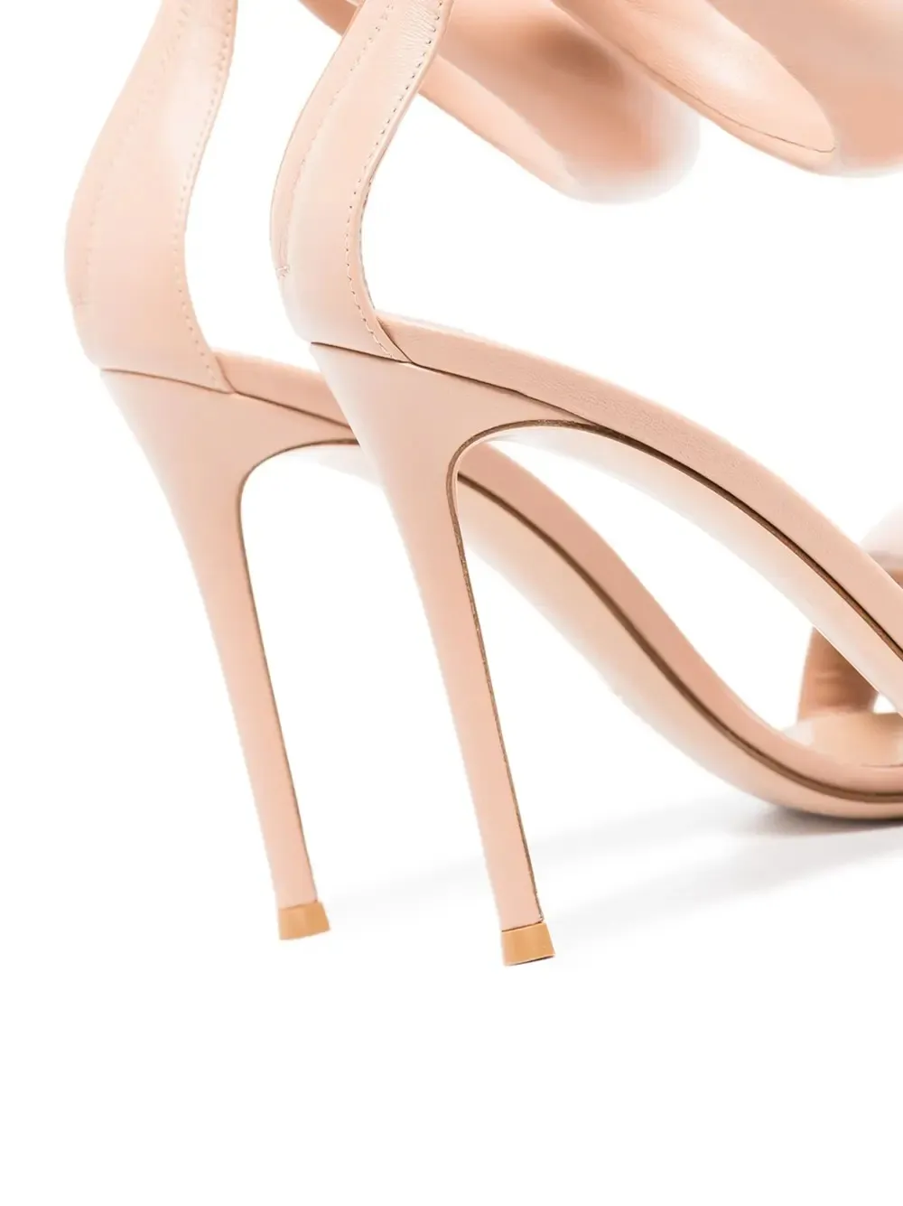 GIANVITO ROSSI Pink Nappa Bijoux Sandals