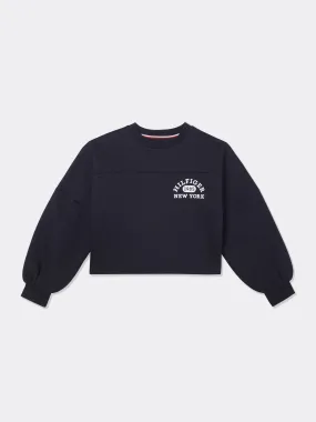 Girls 3-7 Varsity Logo Relaxed Crew Neck Sweatshirt | Sweatshirts & Hoodies | Tommy Kids