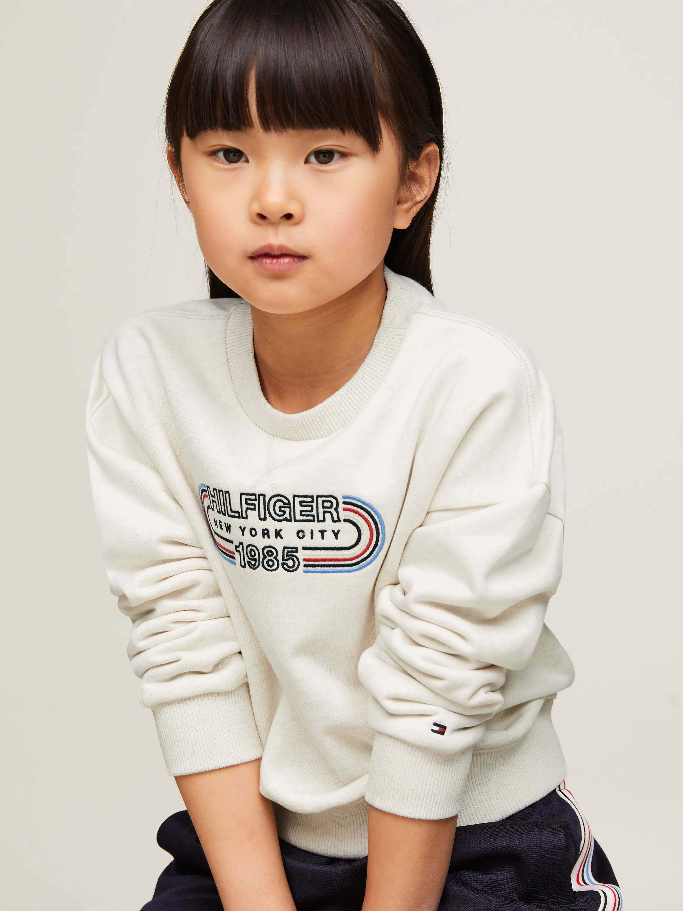 Girls 8-16 1985 Collection Archive Track Logo Relaxed Sweatshirt | Sweatshirts & Hoodies | Tommy Kids