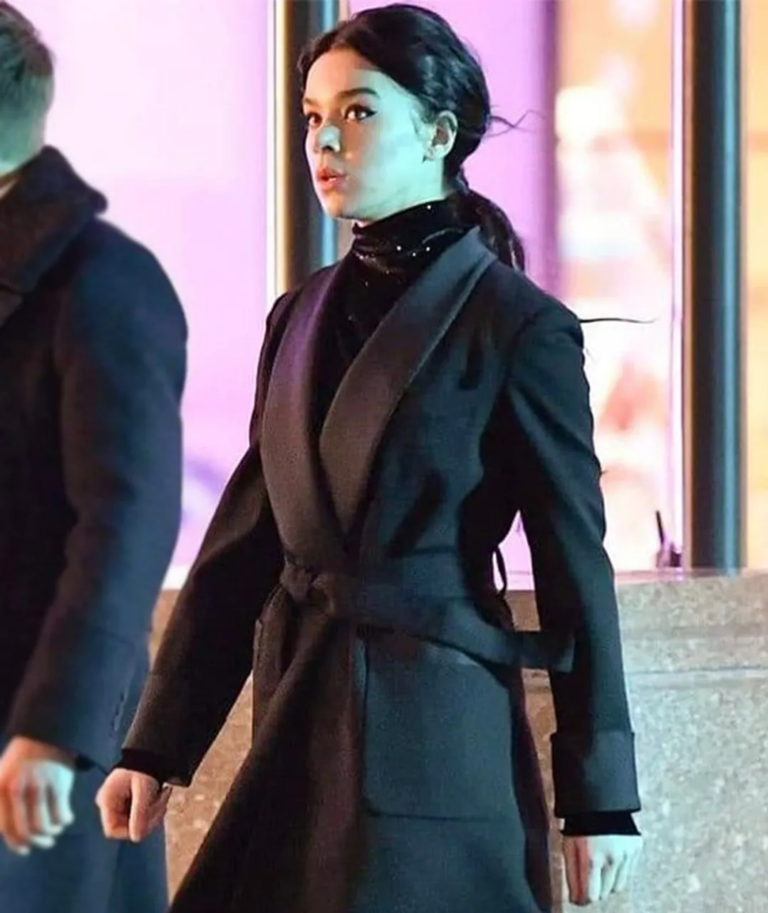 Hawkeye 2021 Hailee Steinfeld Black Trench Coat