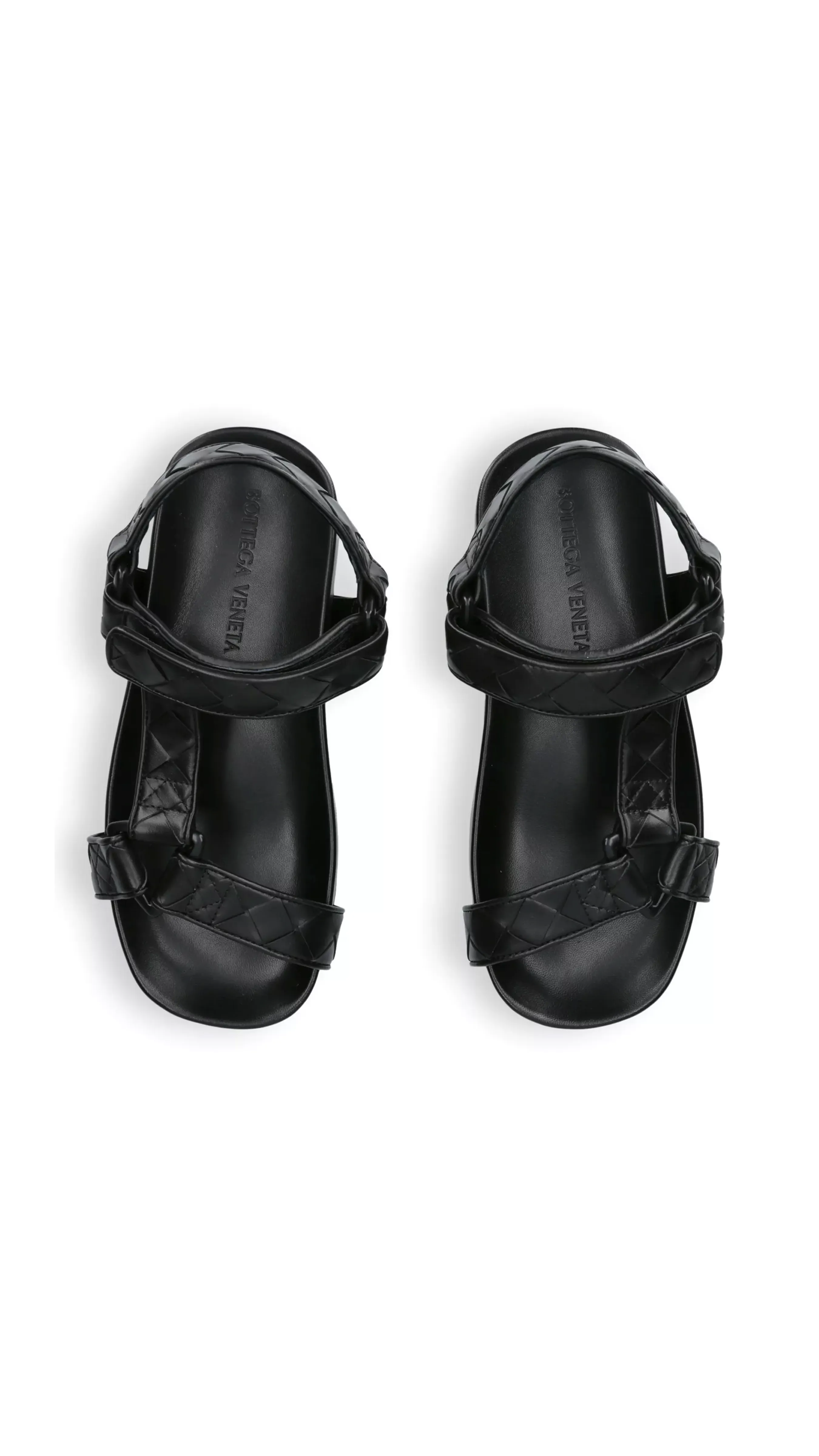 Intrecciato Nappa Sandals - Black