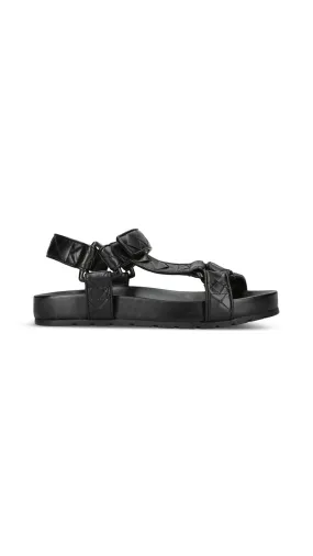 Intrecciato Nappa Sandals - Black