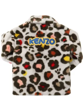 Kenzo Kids   Printed faux fur coat 