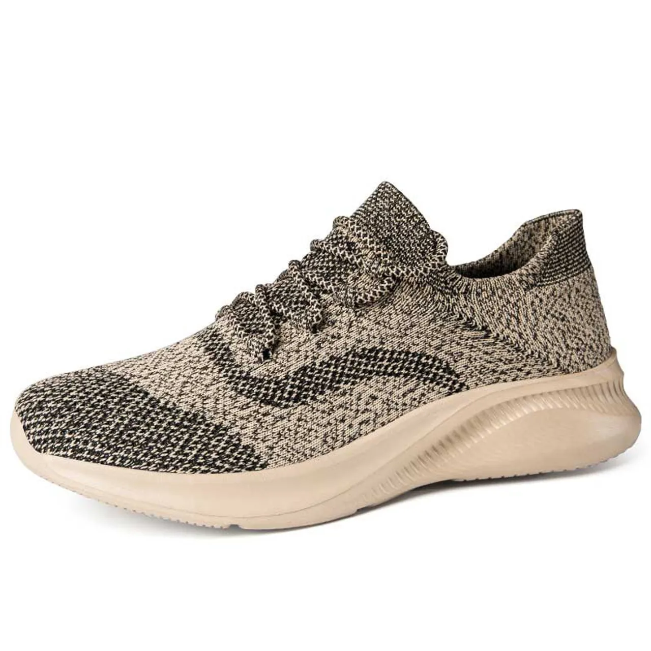 Khaki flyknit pattern texture sport shoe sneaker