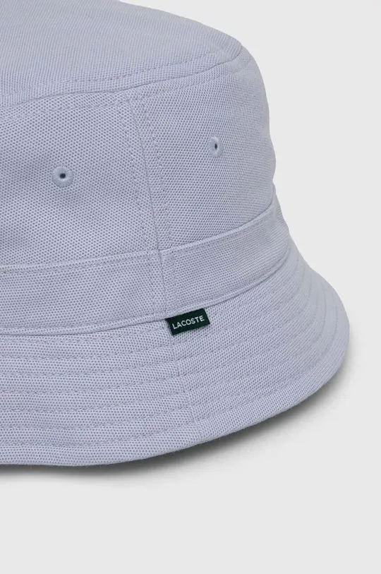 Lacoste cotton hat blue color