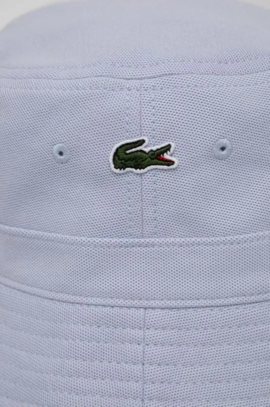 Lacoste cotton hat blue color