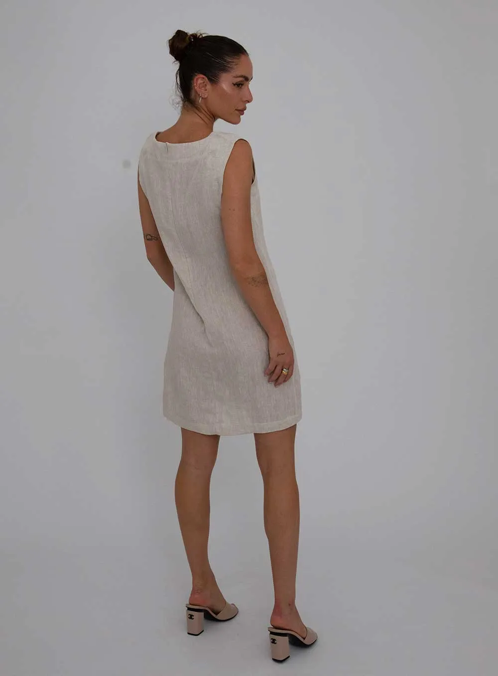 Layla Dress-OATMEAL