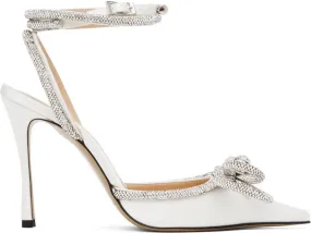 MACH & MACH White Double Bow Heels